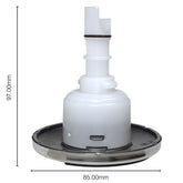 Directional Jet Medium/3.5 Inch for Bellagio Genova, Torina, Verona, Milano 2 Brow design, Grey/Silver - White Push Fit